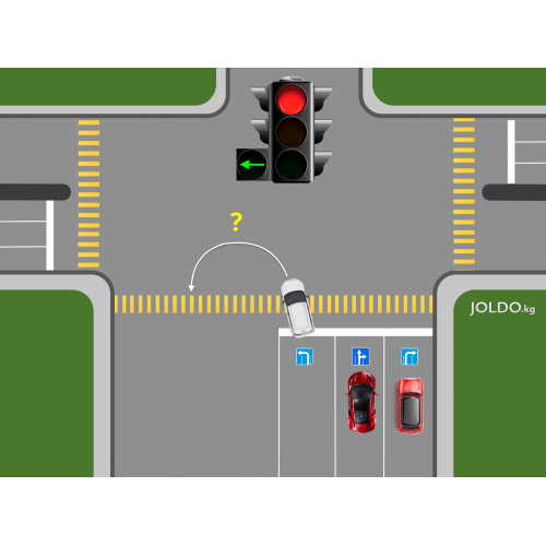 Можно ли развернуться, если горит "стрелка"?