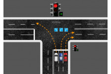 Повернуть на стрелку со второго ряда. Можно или нет?