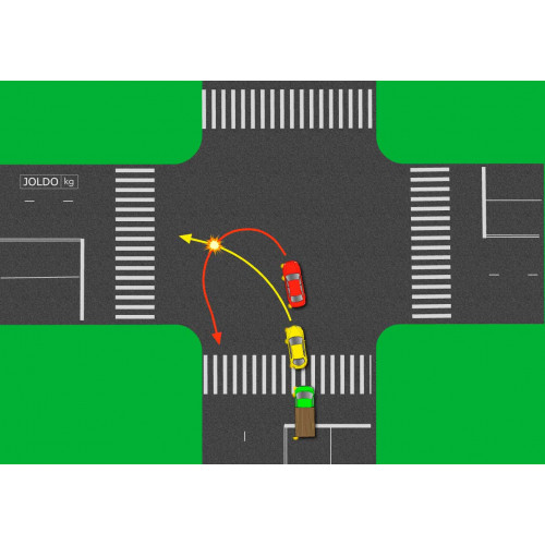 Я разворачивался, а он поворачивал