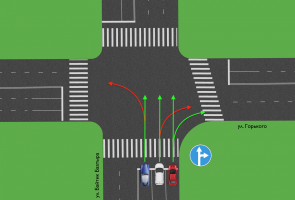 Кесилиш жолдун экинчи тилкесинен оңго бурулууга болобу?