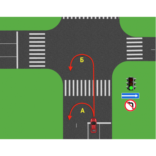 Как правильно развернуться на перекрестке с односторонним движением?