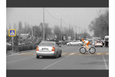 Не пропустил велосипедиста на пешеходном переходе