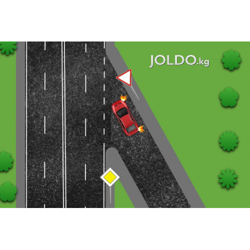 Какой поворотник нужно включать на съезде - правый или левый?