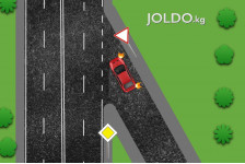 Примыкание к главной дороге под острым углом