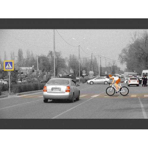 Не пропустил велосипедиста