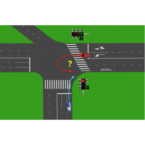 Обоим горит стрелка в допсекции. Кто должен уступить?