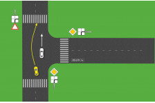 Обгон на перекрестке