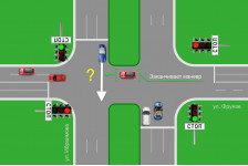 Проезд перекрестков с разделительной полосой