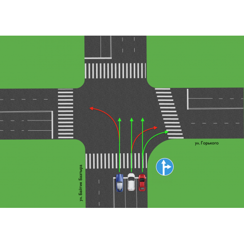 Можно ли повернуть со второго ряда?