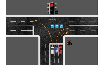 Можно ли повернуть на стрелку со второго ряда?
