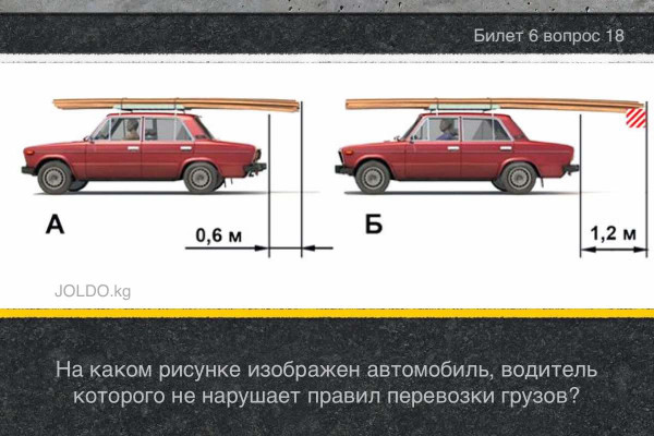 На каком рисунке изображен автомобиль который нарушает правила перевозки грузов